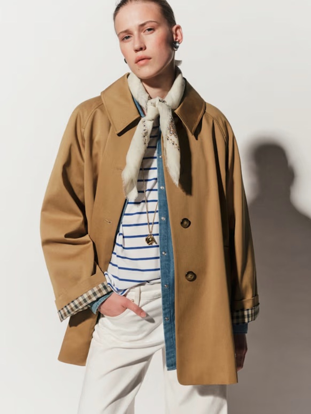 NWOT Sezane Carter Jacket in Camel, Size 4 $340
